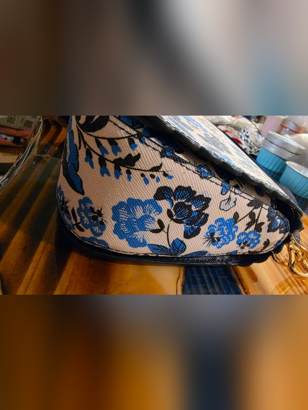 Kate Spade New York Madison Peacock Floral Printed Saddle Bag - Picture 11 of 11